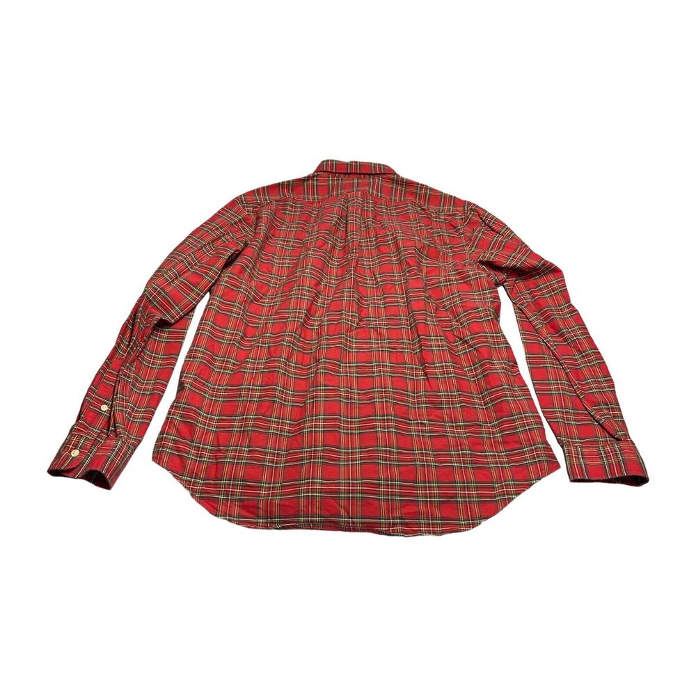 Ralph Lauren Shirt Men's Large Red Green Plaid Relaxed Fit Classic Button-Down - Picture 3 of 8